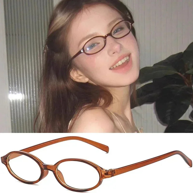 Retro Red Small Frame Face Y2K Spicy Girl Eyeglasses
