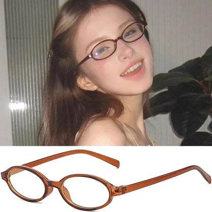 Retro Red Small Frame Face Y2K Spicy Girl Eyeglasses