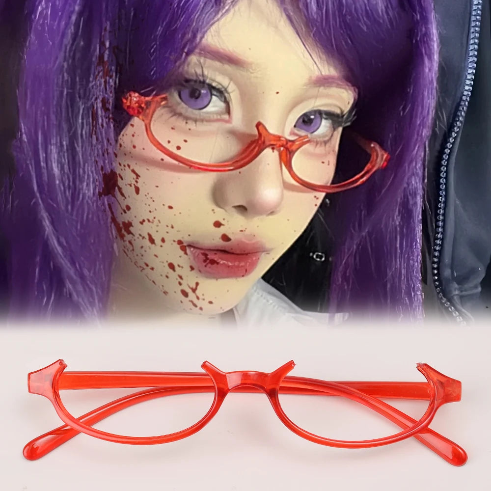 Unisex Japanese Anime Y2K Teardrop No Lenses Eyeglass