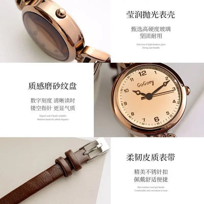 2025 Quartz Watch Women PU Leather Thin Strap Wristwatch Ladies Watches Solid Color Fashion Women Gift Watch Relojes Para Mujer