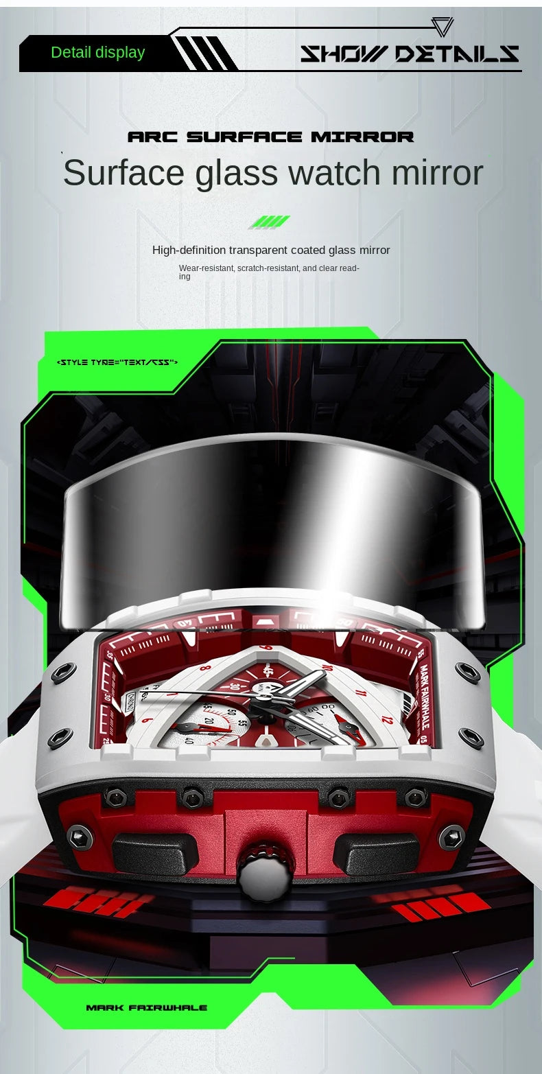 Mark Fairwhale 5690 Top Brand Sport Men Clock Rubber Quartz Watch