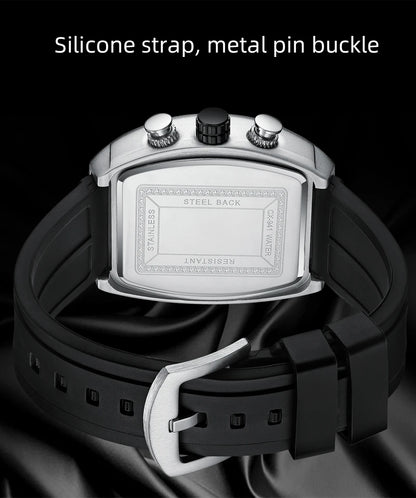 CHENXI 941 Sport Multifunction Military Men Silicone Quartz Wristwatch