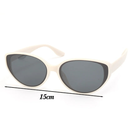 Y2K Vintage Cat Eye Small Frame Sunglasses UV Resistant Eyeglasses for Men Women