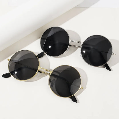 Small Round Sunglasses Women Men UV400 Metal Brand Designer Punk Sun Glasses