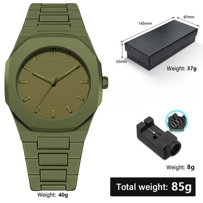 Minimalist Design Quartz Watch for Men Casual Lightweight Plastic Strap Waterproof Sports Business Watches Man Creative Clock