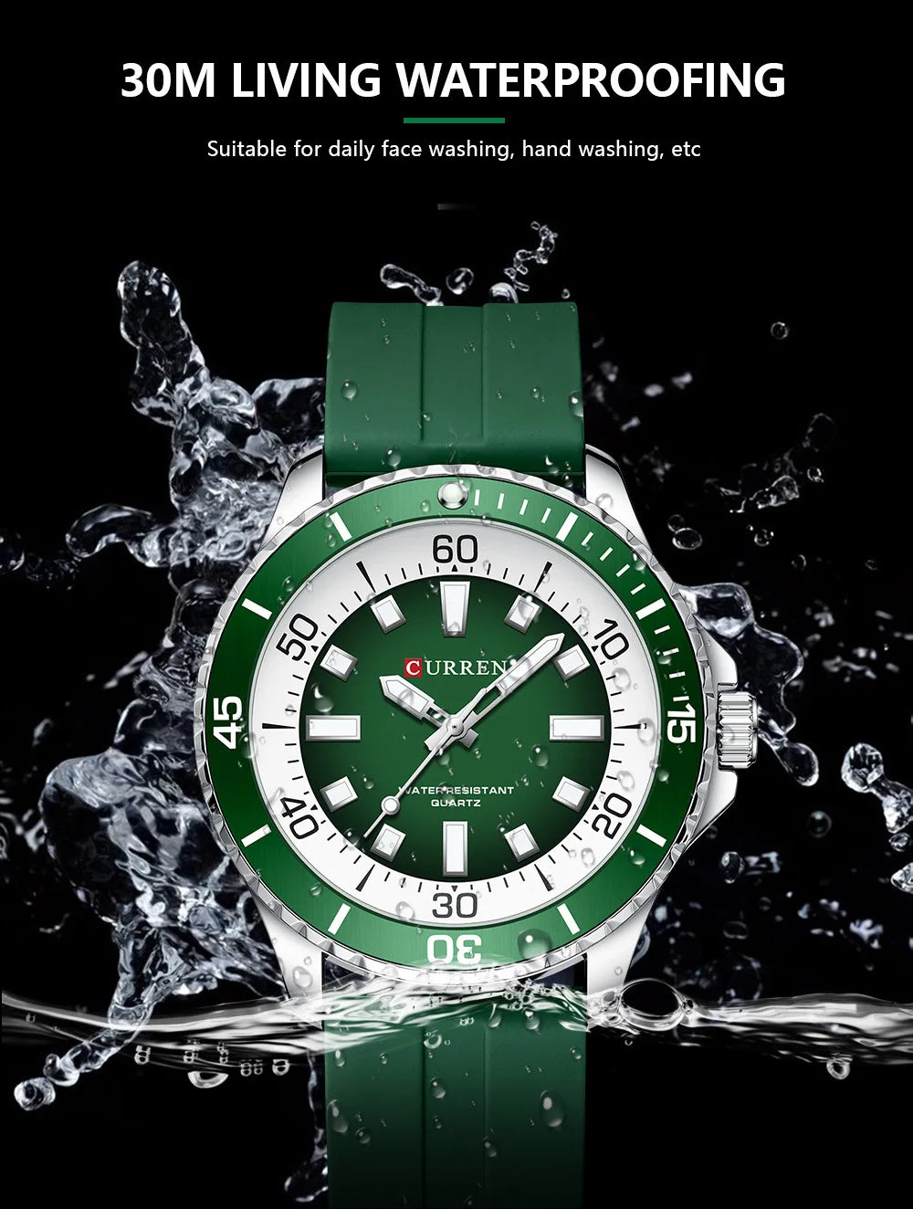 Curren 8448 Male reloj hombre lujo alta gama quartz Wristwatch