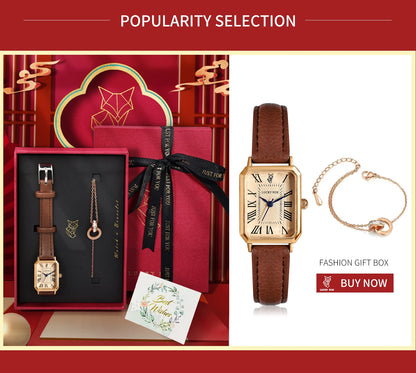 Fashion Retro Digital Dial Casual Quartz Wristwatch for Women Gift