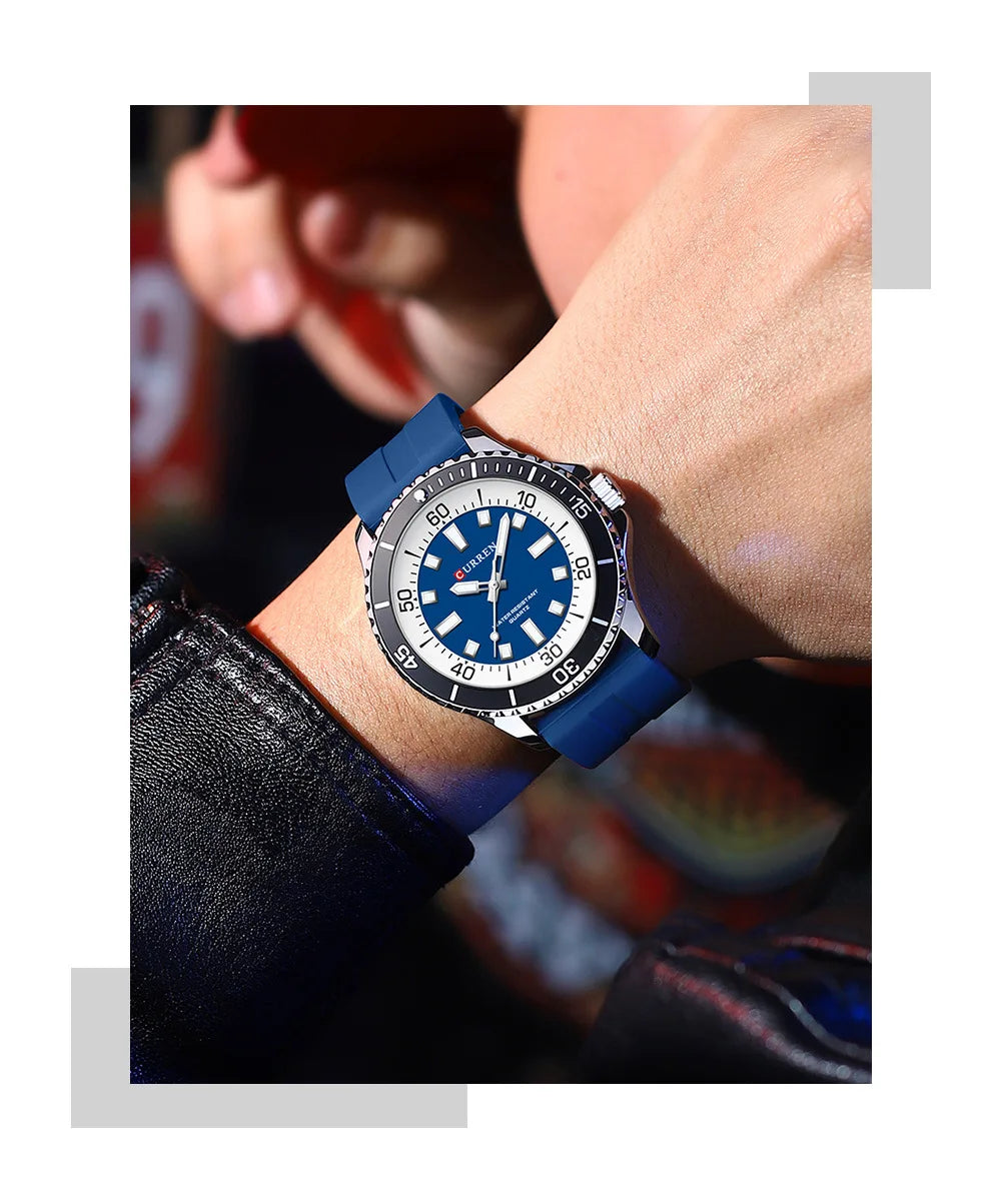 Curren 8448 Male reloj hombre lujo alta gama quartz Wristwatch