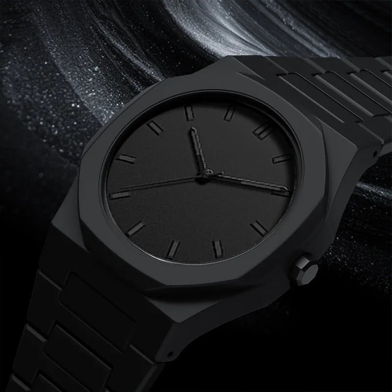 Minimalist Design Quartz Watch for Men Casual Lightweight Plastic Strap Waterproof Sports Business Watches Man Creative Clock