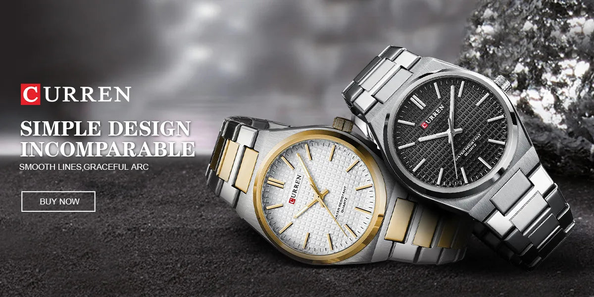 CURREN 8439 Quartz Wristwatch  Stainless Steel Strap Wristwatch for Men Gift