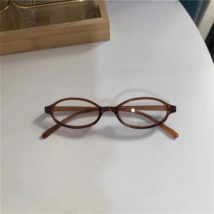Y2K Retro Oval Sunglasses Frame for Women NEW Ins No Makeup Plain Glasses Men Girls Eyewear Cute Decorative Computer Glasses