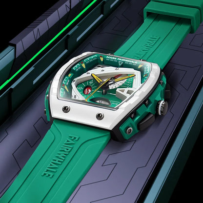 Mark Fairwhale 5690 Life Waterproof Men's Watches Chronograph Quartz Watch for Man Luminous Silicone Wristwatch Male Date Clock