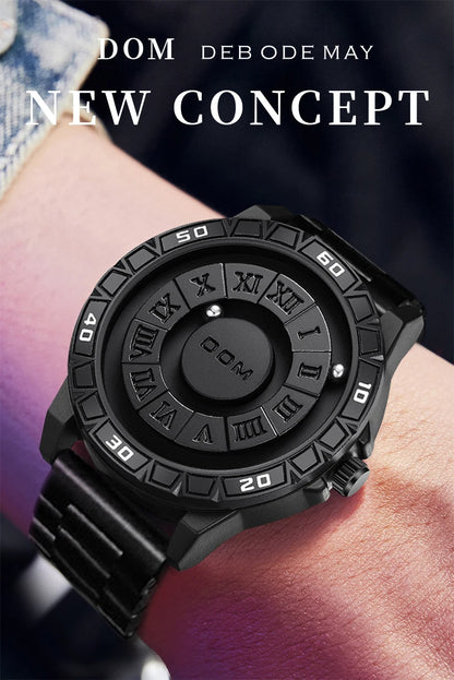 DOM 1726 Original New Design Magnetic Ball Concept Men's Fashion Cool Trend Minimalist watch