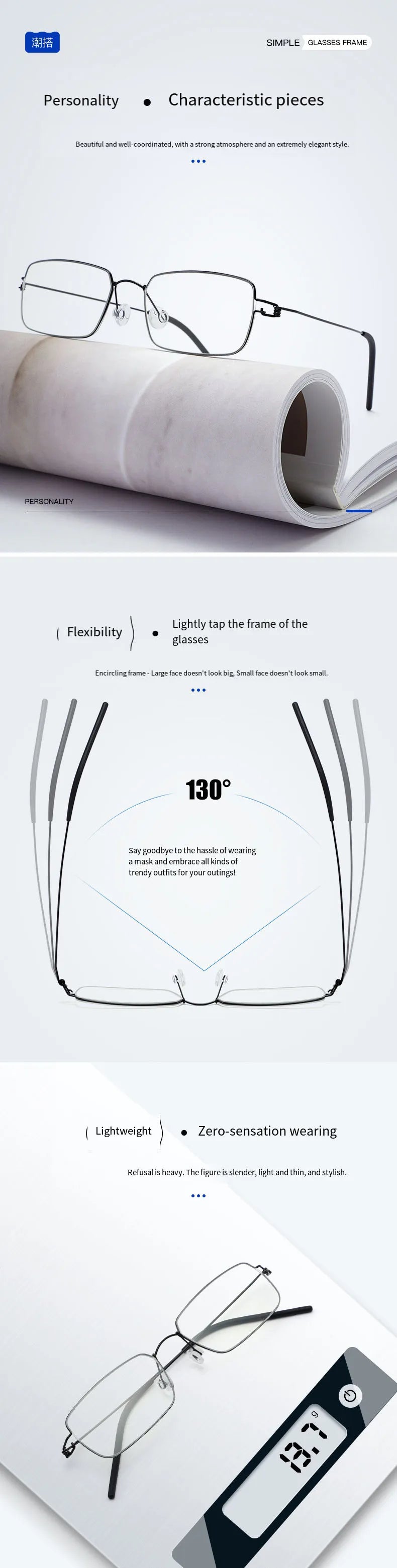 O-Q CLUB Blue Light Blocking Glasses for Myopia Men Computer Lenses to Read Eyewear