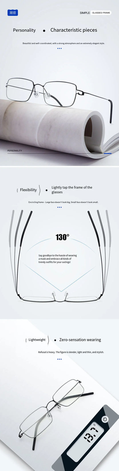 O-Q CLUB Blue Light Blocking Glasses for Myopia Men Computer Lenses to Read Eyewear