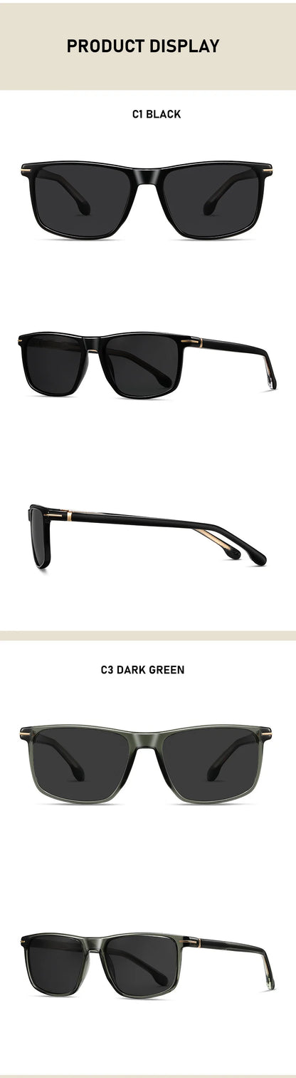 O-Q CLUB New Men's Fashion Square Polarized Sunglasses