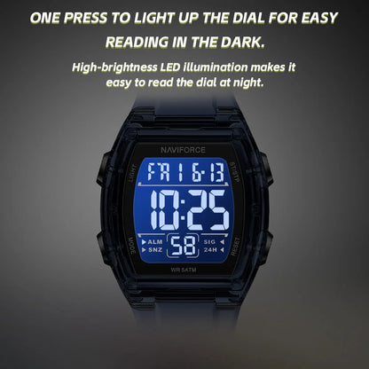 Naviforce 6106 Man Watch Clocks Outdoor Casual Sports LCD Digital Electronic Waterproof watch