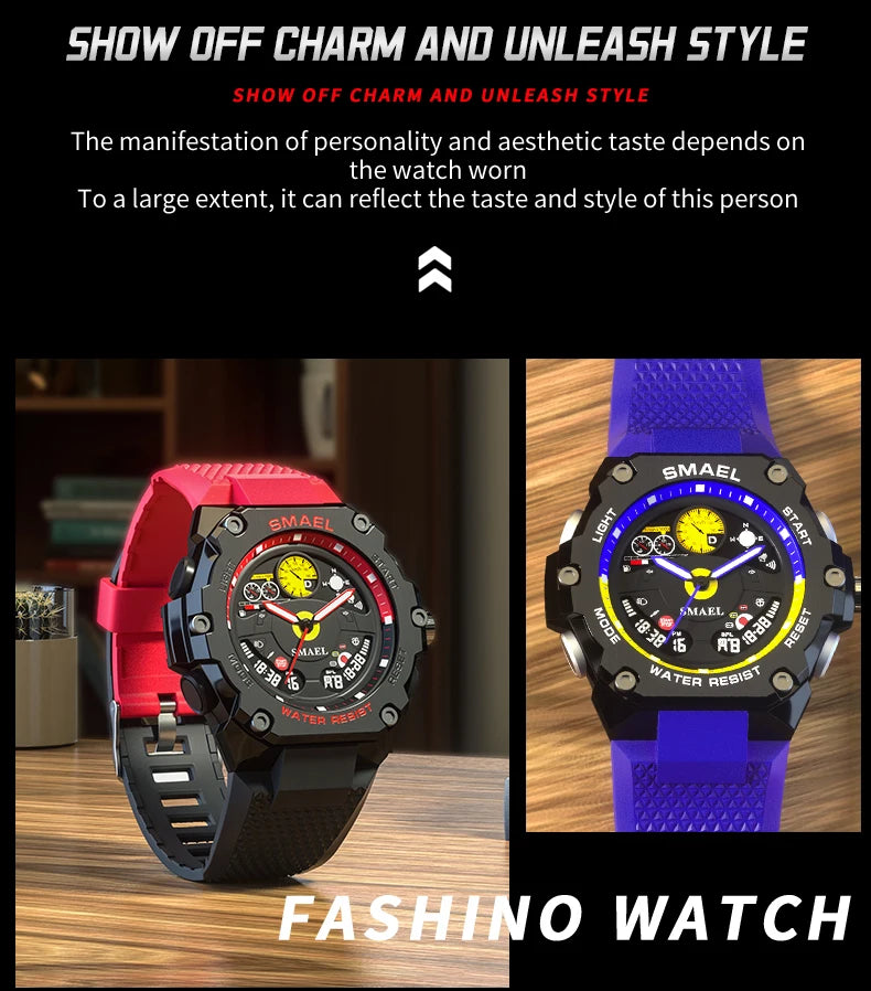 SMAEL 8092 New Sport Electronic Military Watches Men Waterproof watch