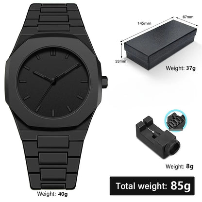Minimalist Design Quartz Watch for Men Casual Lightweight Plastic Strap Waterproof Sports Business Watches Man Creative Clock