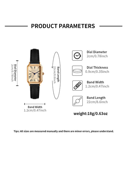 Fashion Retro Digital Dial Casual Quartz Wristwatch for Women Gift