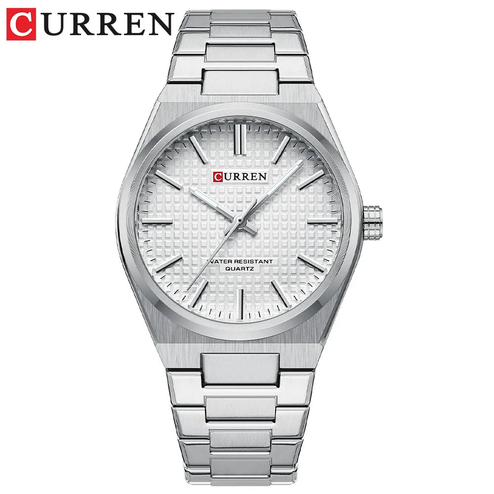 CURREN 8439 Quartz Wristwatch  Stainless Steel Strap Wristwatch for Men Gift