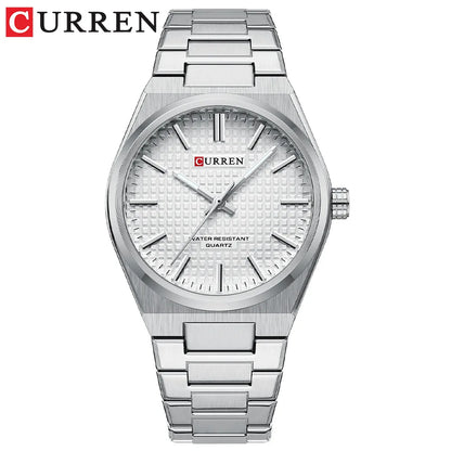 CURREN 8439 Quartz Wristwatch  Stainless Steel Strap Wristwatch for Men Gift