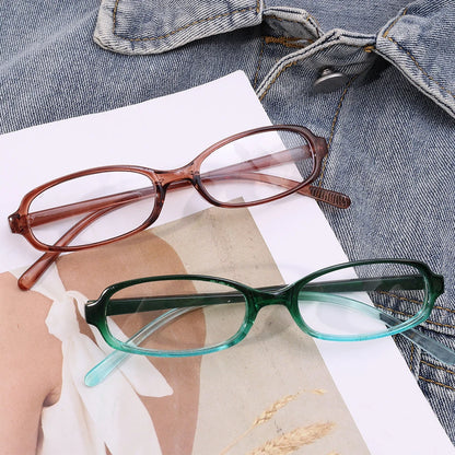 New Retro Blue Green Oval Small Frame Glasses Frame Women's Anti Blue Light Glasses Fashion Y2K Square Eyeglasses Frame