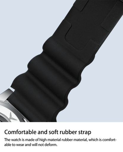 ONOLA 3850 Luxury Men's Watch Silicone Strap Timing Waterproof Sports Quartz watch