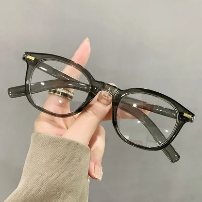 Vintage Rivet Round Frame Glasses Women Black White Leopard Eyewear Trend Brand Reading Computer Y2K Anti Blue Light Eyeglasses
