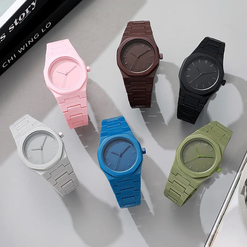 1/4PCS Creative Middle East Arabic Numerals Quartz Watch Business Wristwatch Cross Necklace Bracelet Ring Set (Without Box)