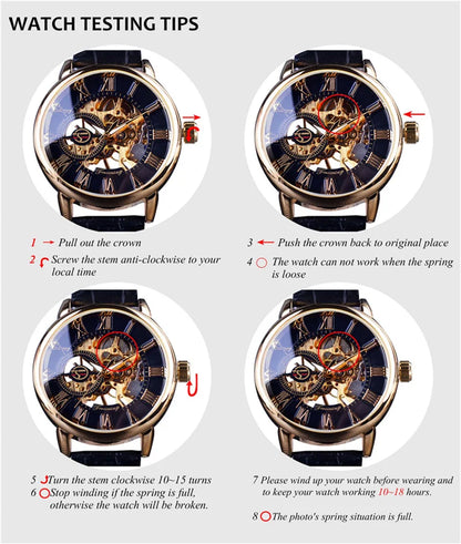 FORSINING 99A Men Mechanical Watches Luxury Fashion Elegant Genuine Leather Strap Wrist Watches for Male Clock
