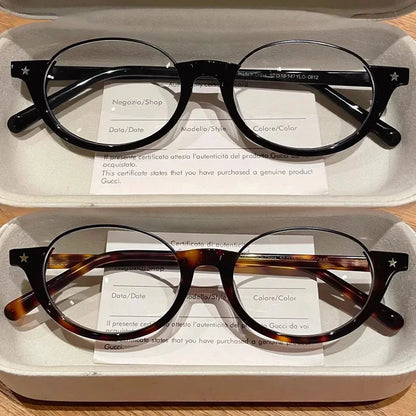 Japanese Small Oval Anti-Blue Light Glasses for Women