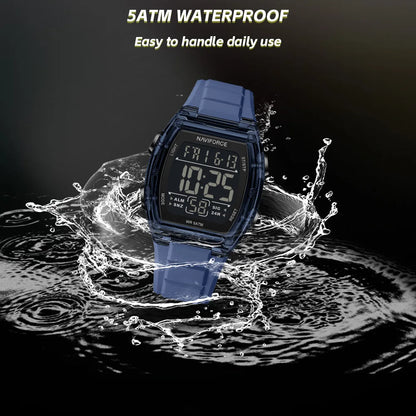 Naviforce 6106 Man Watch Clocks Outdoor Casual Sports LCD Digital Electronic Waterproof watch