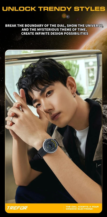 Mark Fairwhale 5990 Trendy Casual Earth 3D Relojes Hombre Fashionable Luminous Wristwatch  for Men