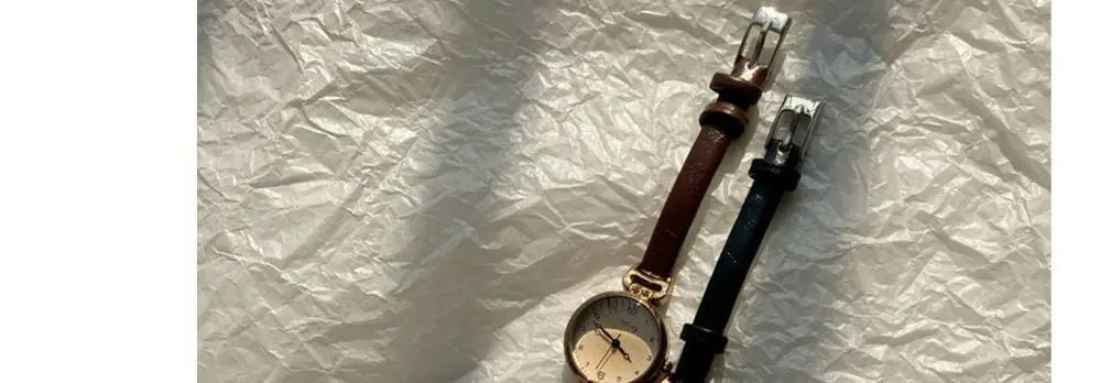 2025 Quartz Watch Women PU Leather Thin Strap Wristwatch Ladies Watches Solid Color Fashion Women Gift Watch Relojes Para Mujer