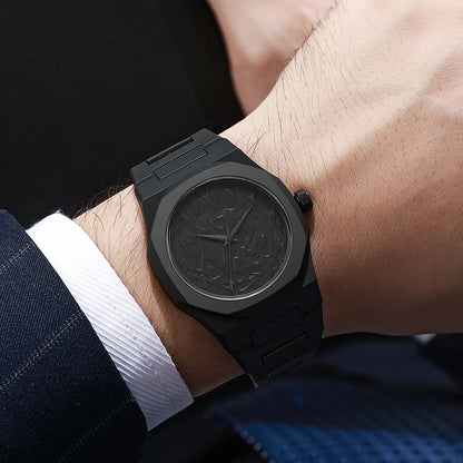 Modern Minimalist Personality Creative All-black Men's Watch Arabic