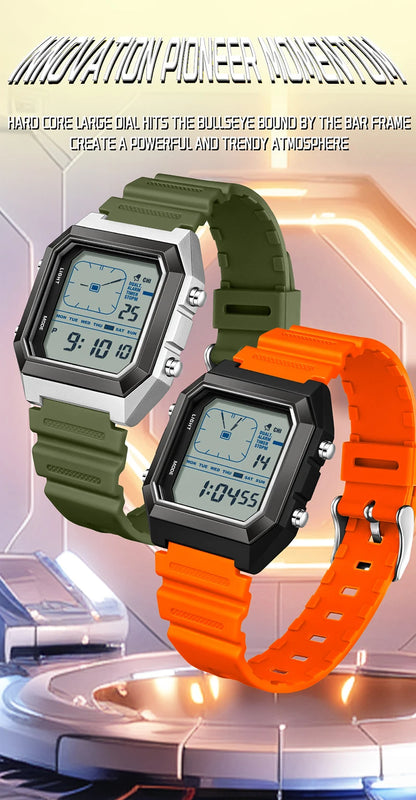 SANDA 6307 Sports Alarm Electronic Watch Digital Watches for Man Women Boys
