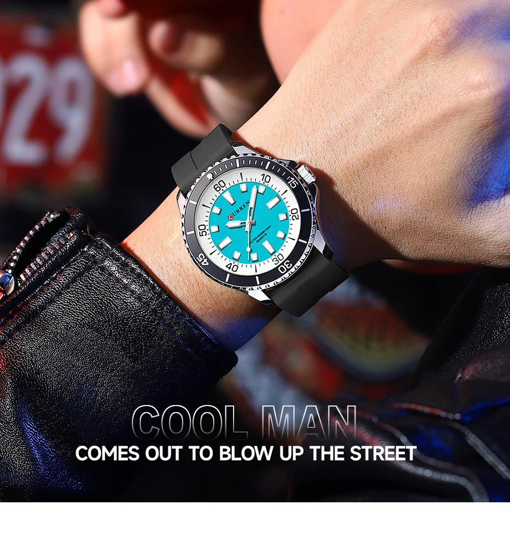 Curren 8448 Male reloj hombre lujo alta gama quartz Wristwatch