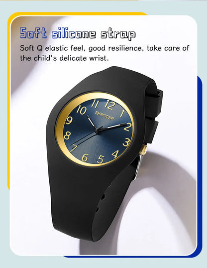 SANDA 6186 Fashion Teenagers Silicone Strap Quartz Watch