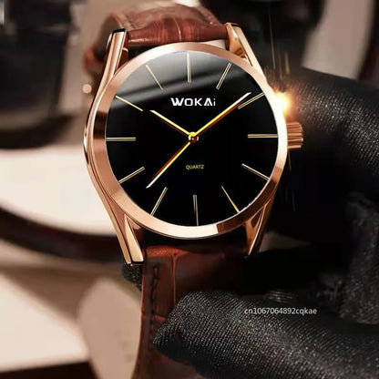 2025 New Fashion Business Watch Men's Watches Casual Leather Band Quartz Wristwatches Men Relogio Masculino Montre Homme