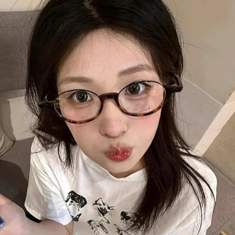 Japanese Small Oval Anti-Blue Light Glasses for Women