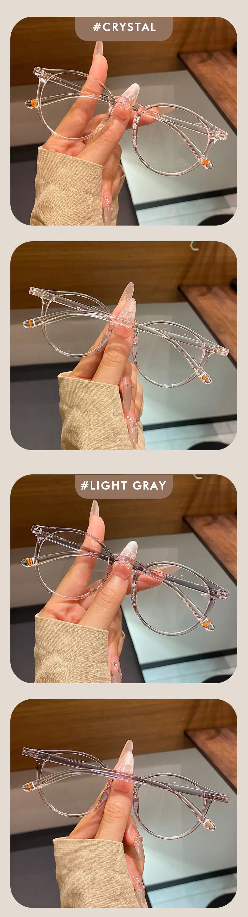 O-Q CLUB Retro Round Men and Women Optical Prescription Glasses