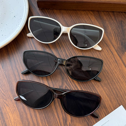 Y2K Vintage Cat Eye Small Frame Sunglasses UV Resistant Eyeglasses for Men Women