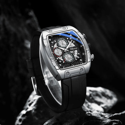 CHENXI 941 Sport Multifunction Military Men Silicone Quartz Wristwatch