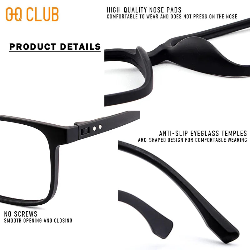 O-Q CLUB Men's Eyeglasses Optical Lenses With Prescription Glasses Women Eye Glass for Man Women's Eyeglass Frame Lunette Myopia