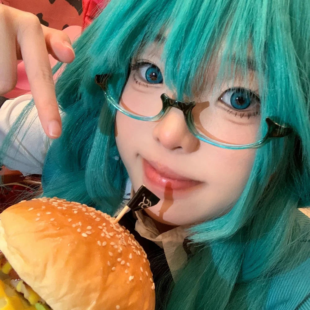 Unisex Japanese Anime Y2K Teardrop No Lenses Eyeglass