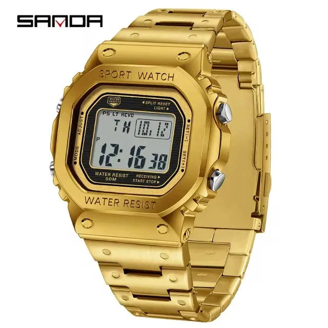 SANDA 2162 Men Electronic Watch Multifunctional Wristwatch