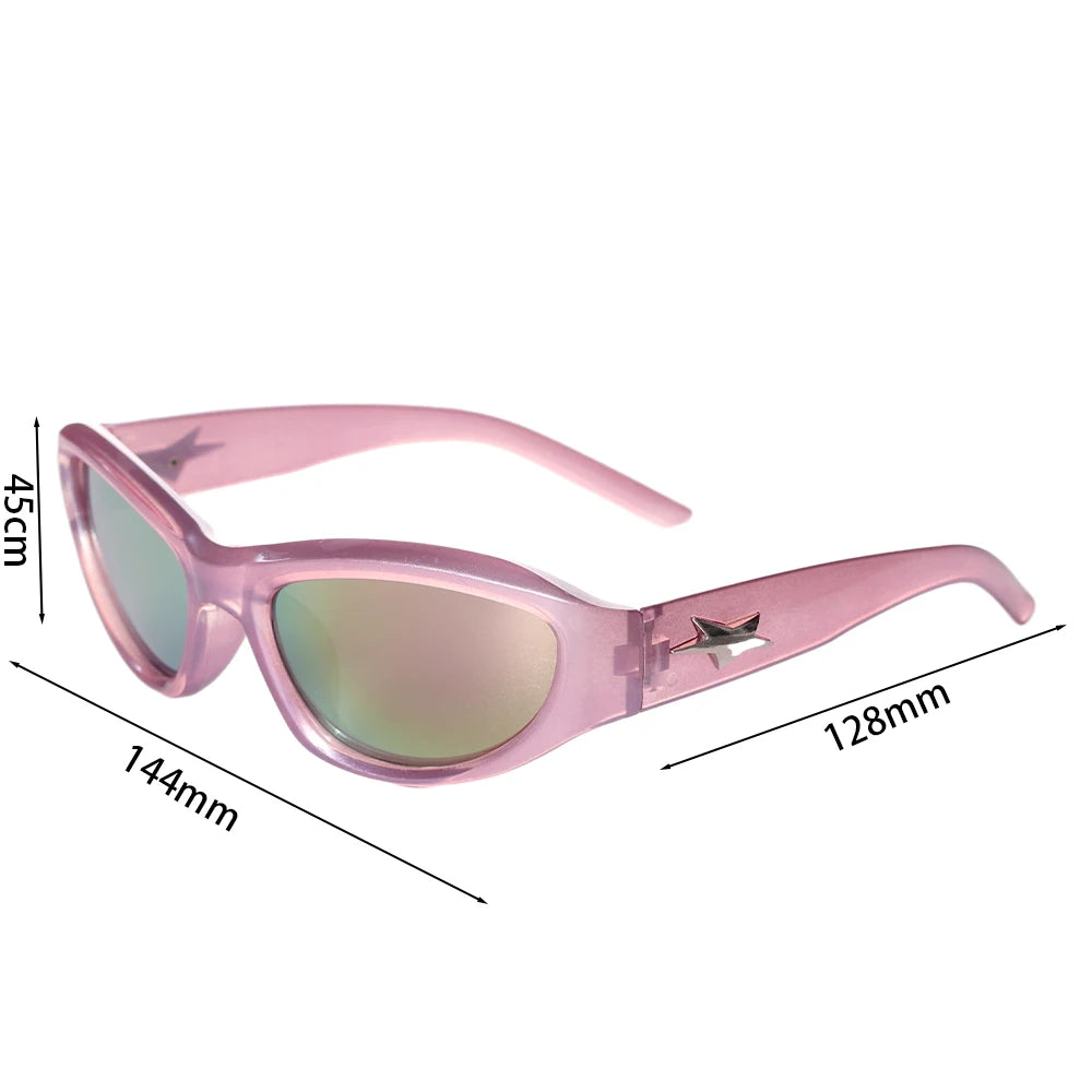 Star Steampunk Y2K Sunglasses Women Men Brand Design Sports Punk Sunglasses