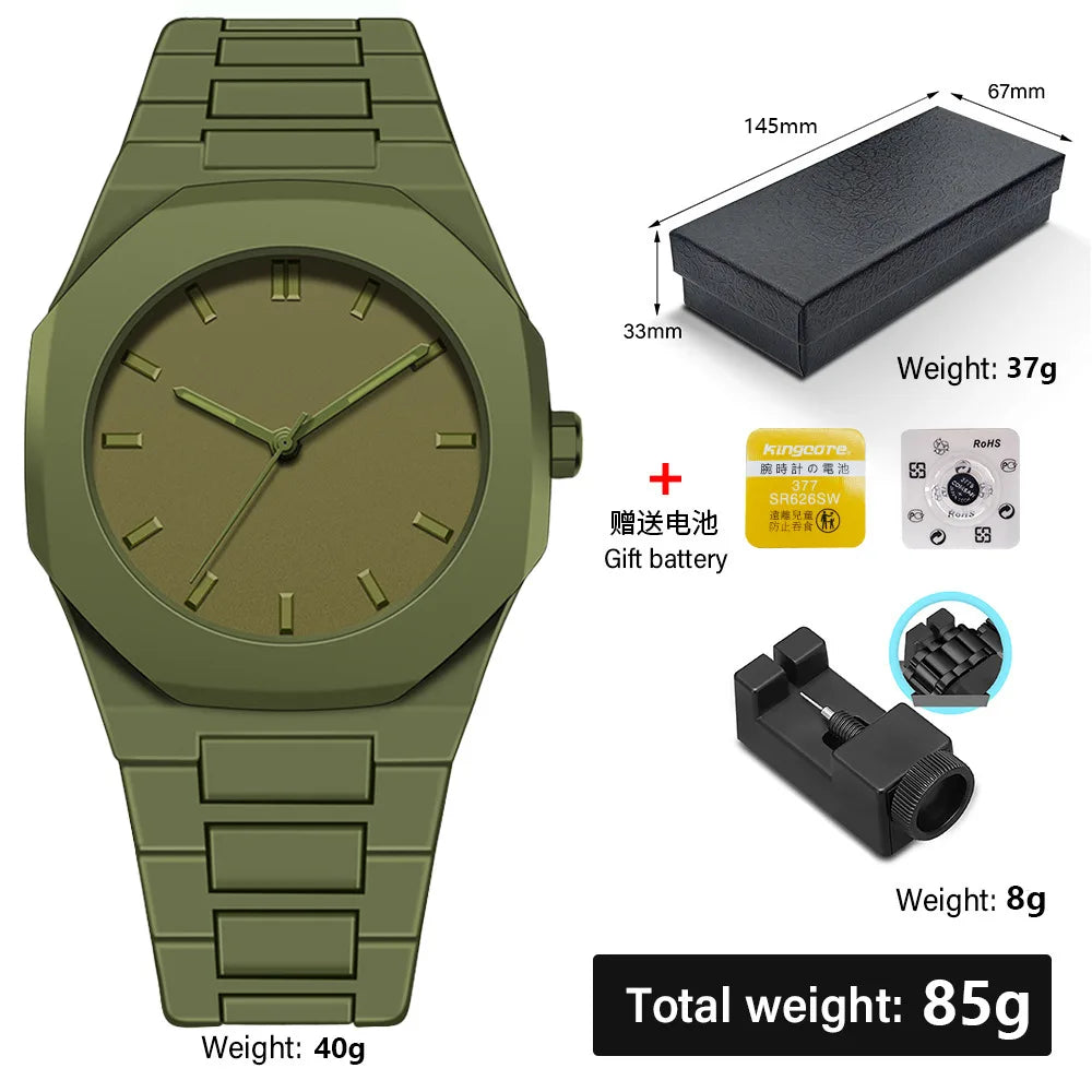 Fashion Plastic Strap Men Watches Sports Quartz Wristwatches for Mens Minimalist Design Lightweight Clock Reloj Hombre