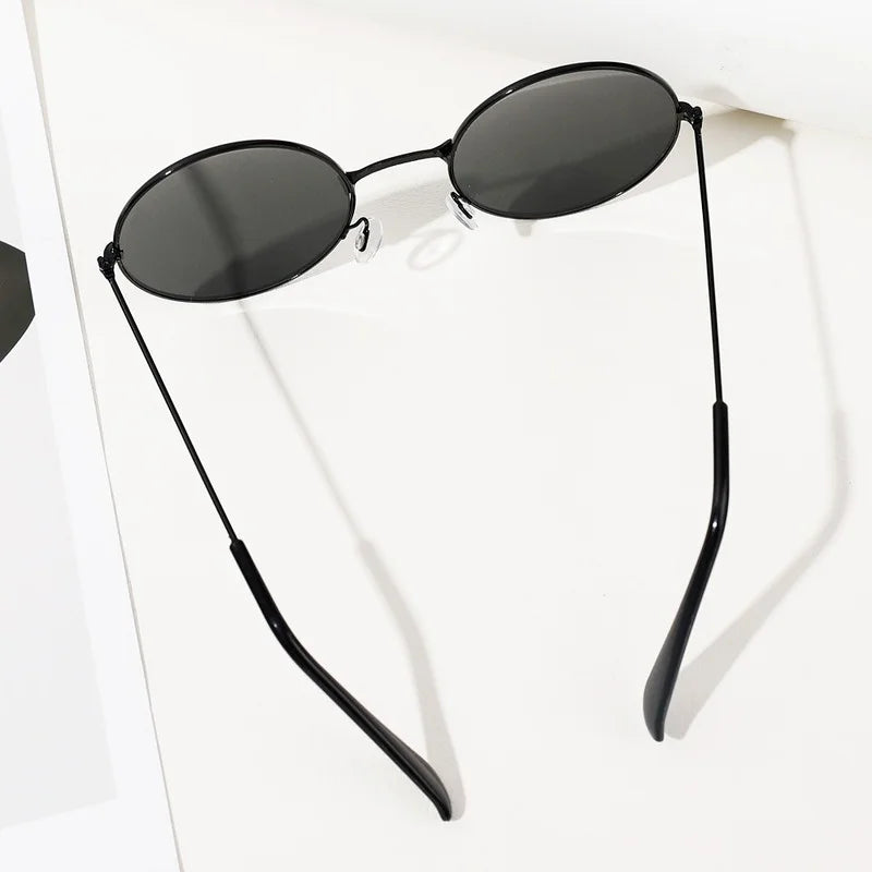 Small Round Sunglasses Women Men UV400 Metal Brand Designer Punk Sun Glasses
